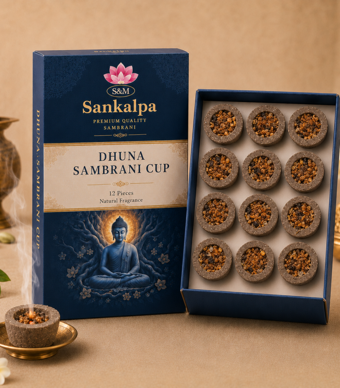 Premium Dhuna Sambrani Cup – 12 Pieces Box