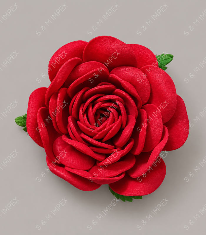 Handmade Button Red Rose
