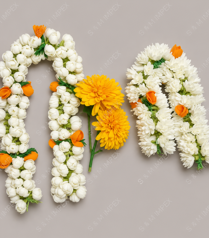 Floral Hair Decoration Combo – Jasmine, Mullai & Chrysanthemum Collection